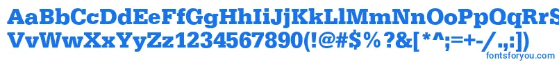 フォントEgyptiennestdBoldRegular – 白い背景に青い文字