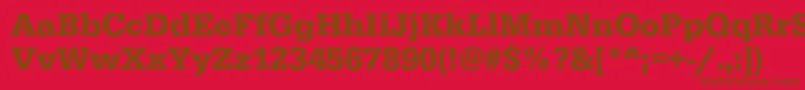 EgyptiennestdBoldRegular Font – Brown Fonts on Red Background