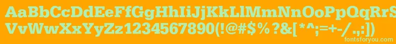 EgyptiennestdBoldRegular Font – Green Fonts on Orange Background