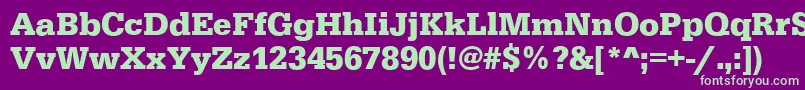 EgyptiennestdBoldRegular Font – Green Fonts on Purple Background