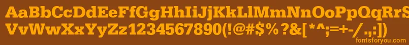 EgyptiennestdBoldRegular Font – Orange Fonts on Brown Background