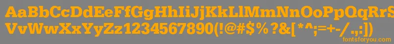 EgyptiennestdBoldRegular Font – Orange Fonts on Gray Background