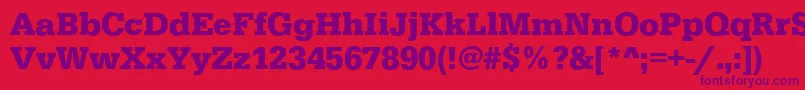 EgyptiennestdBoldRegular Font – Purple Fonts on Red Background