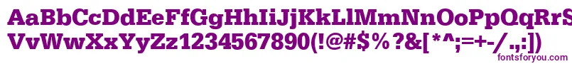 Czcionka EgyptiennestdBoldRegular – fioletowe czcionki
