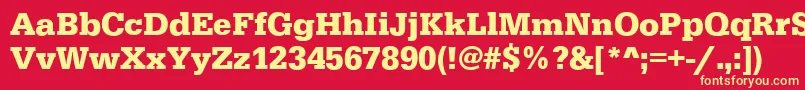 EgyptiennestdBoldRegular Font – Yellow Fonts on Red Background