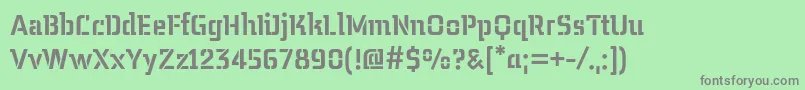 Шрифт MidnightKernboyStencil – серые шрифты на зелёном фоне