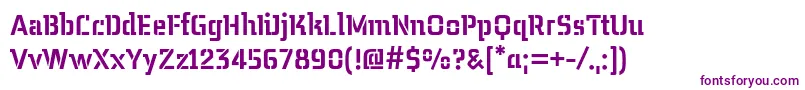 MidnightKernboyStencil Font – Purple Fonts on White Background