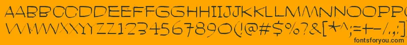 HeadLikeAHole-Schriftart – Schwarze Schriften auf orangefarbenem Hintergrund