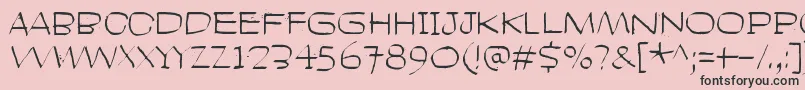 フォントHeadLikeAHole – ピンクの背景に黒い文字