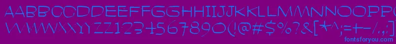 HeadLikeAHole Font – Blue Fonts on Purple Background