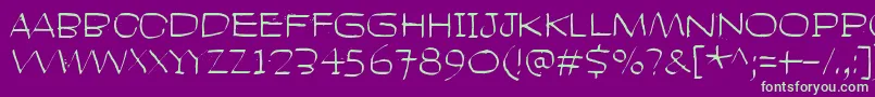 HeadLikeAHole Font – Green Fonts on Purple Background