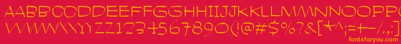 HeadLikeAHole Font – Orange Fonts on Red Background