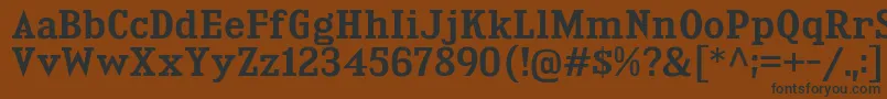 KingsbridgeSb Font – Black Fonts on Brown Background