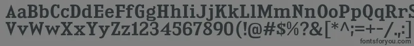 KingsbridgeSb-fontti – mustat fontit harmaalla taustalla