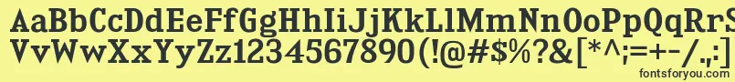 KingsbridgeSb Font – Black Fonts on Yellow Background