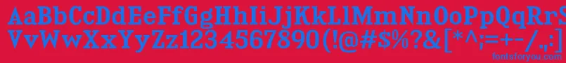 KingsbridgeSb Font – Blue Fonts on Red Background