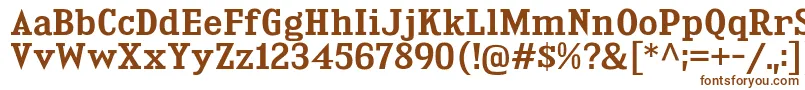 フォントKingsbridgeSb – 白い背景に茶色のフォント