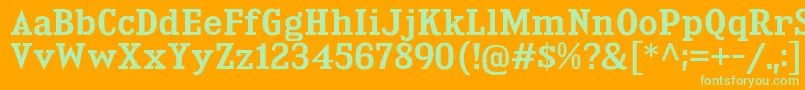 KingsbridgeSb Font – Green Fonts on Orange Background