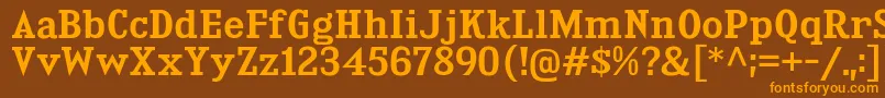 KingsbridgeSb Font – Orange Fonts on Brown Background