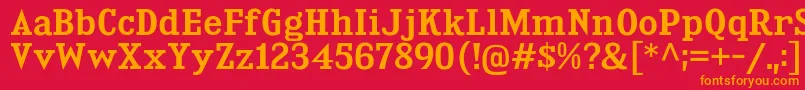 KingsbridgeSb Font – Orange Fonts on Red Background