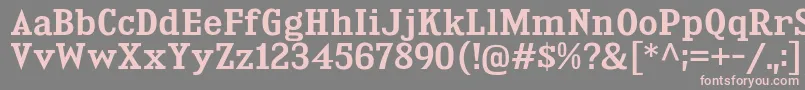 KingsbridgeSb Font – Pink Fonts on Gray Background