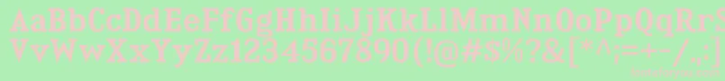 KingsbridgeSb Font – Pink Fonts on Green Background