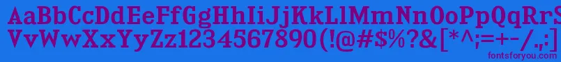 KingsbridgeSb Font – Purple Fonts on Blue Background