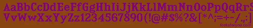 KingsbridgeSb Font – Purple Fonts on Brown Background