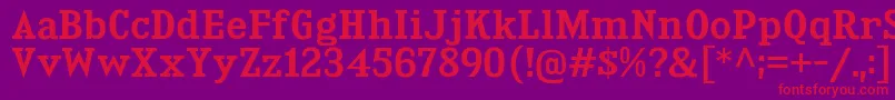 KingsbridgeSb Font – Red Fonts on Purple Background