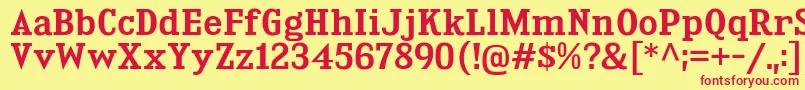 KingsbridgeSb Font – Red Fonts on Yellow Background