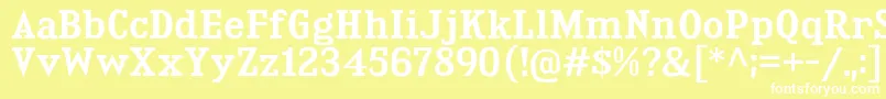 KingsbridgeSb Font – White Fonts on Yellow Background