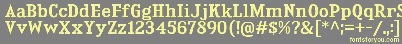 KingsbridgeSb Font – Yellow Fonts on Gray Background