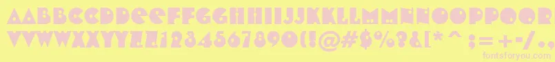 Tt0167m Font – Pink Fonts on Yellow Background