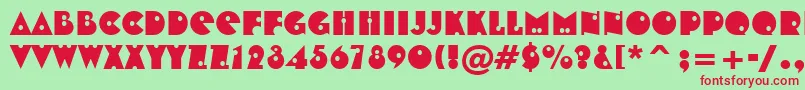 Tt0167m Font – Red Fonts on Green Background