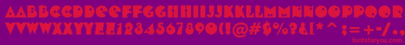 Tt0167m Font – Red Fonts on Purple Background