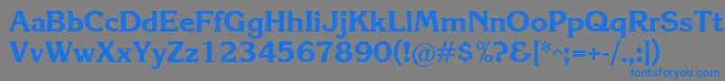 フォントKrlb – 灰色の背景に青い文字