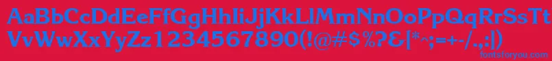 Krlb Font – Blue Fonts on Red Background