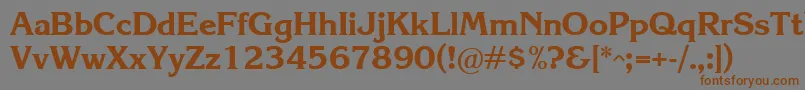 Krlb Font – Brown Fonts on Gray Background
