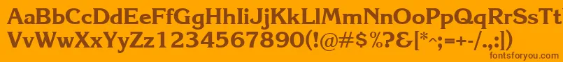 Krlb Font – Brown Fonts on Orange Background