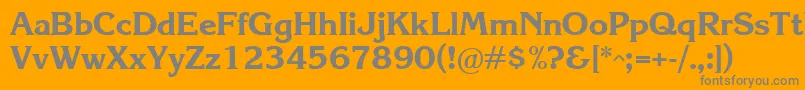 Krlb Font – Gray Fonts on Orange Background