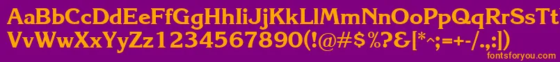 Krlb Font – Orange Fonts on Purple Background