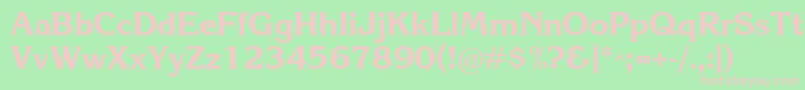 Krlb Font – Pink Fonts on Green Background