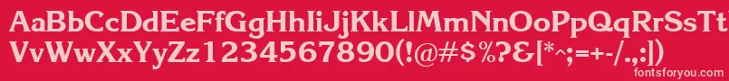 Krlb Font – Pink Fonts on Red Background