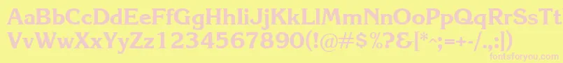 Krlb Font – Pink Fonts on Yellow Background