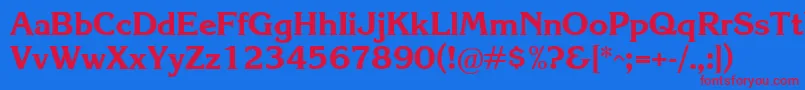 Krlb Font – Red Fonts on Blue Background