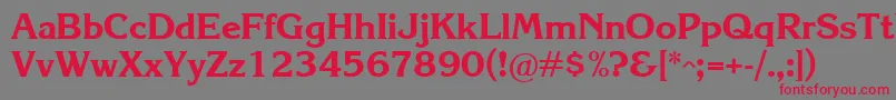 Krlb Font – Red Fonts on Gray Background