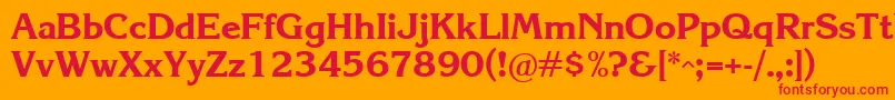 Krlb Font – Red Fonts on Orange Background