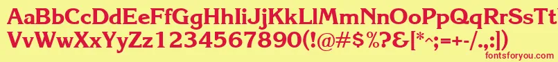 Krlb Font – Red Fonts on Yellow Background