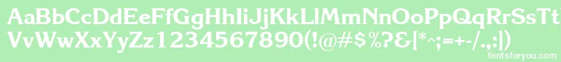 Krlb Font – White Fonts on Green Background
