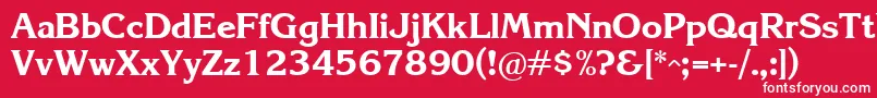 フォントKrlb – 赤い背景に白い文字